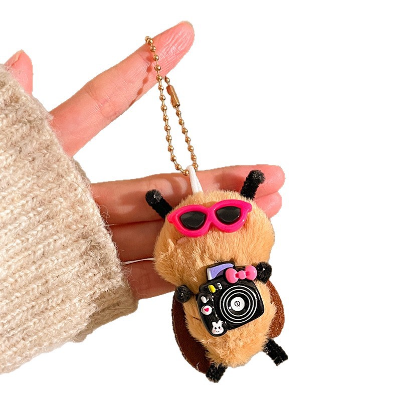 Little Cockroach Funny Plush Doll Pendant Cartoon Doll Keychain Bag Pendant Doll Fun Gift