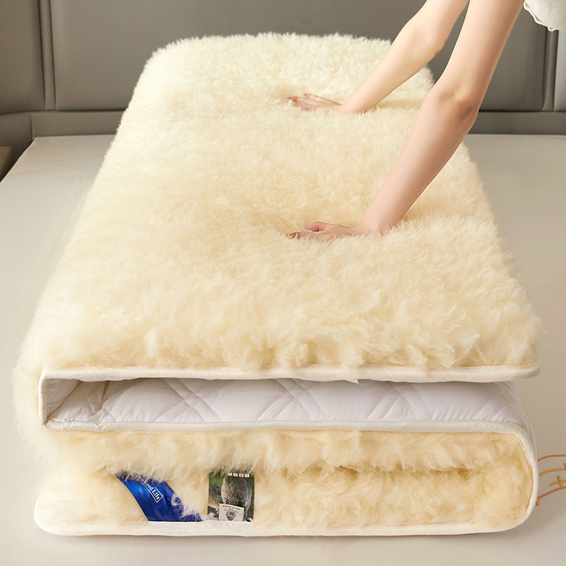 Authentic Australian Pure Wool Mattress Winter Thickeneded Warm Pure Cotton Soft Cushion Cashmere Dormitory Home Mattress Quilt