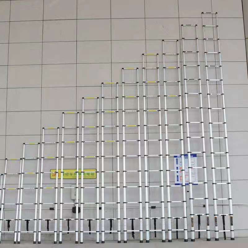 Wholesale Telescopic Aluminum Alloy Ladder for Home Use, Foldable Portable Bamboo Telescopic Ladder, Thickened Multifunctional Adjustable Stepladder