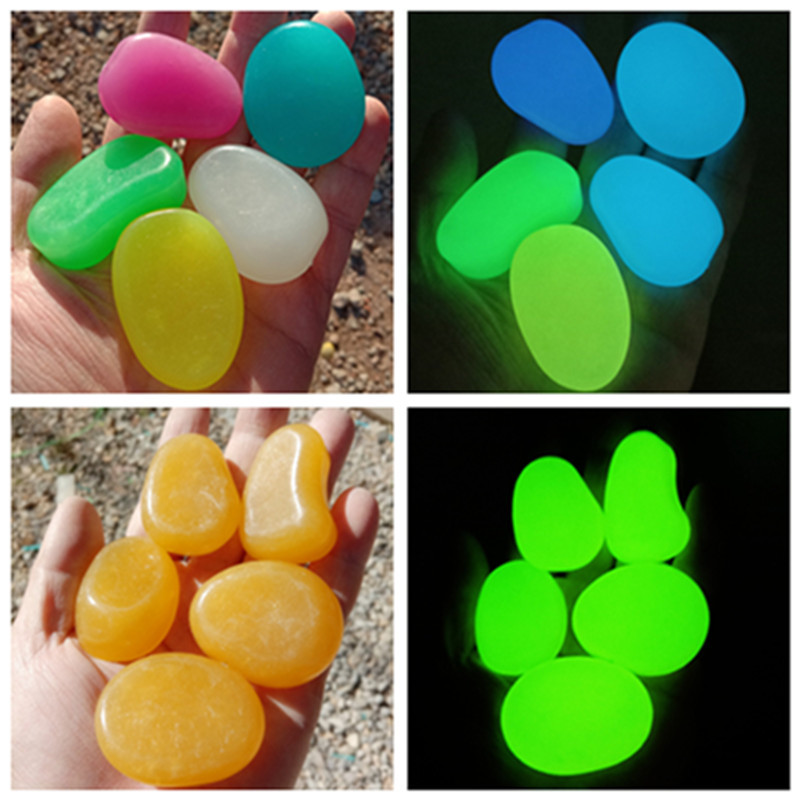 Fish Tank Landscaping 15g Large Luminous Stone Garden Aquarium Landscaping Luminous Pebbles Artificial Fluorite Factory 4.5cm