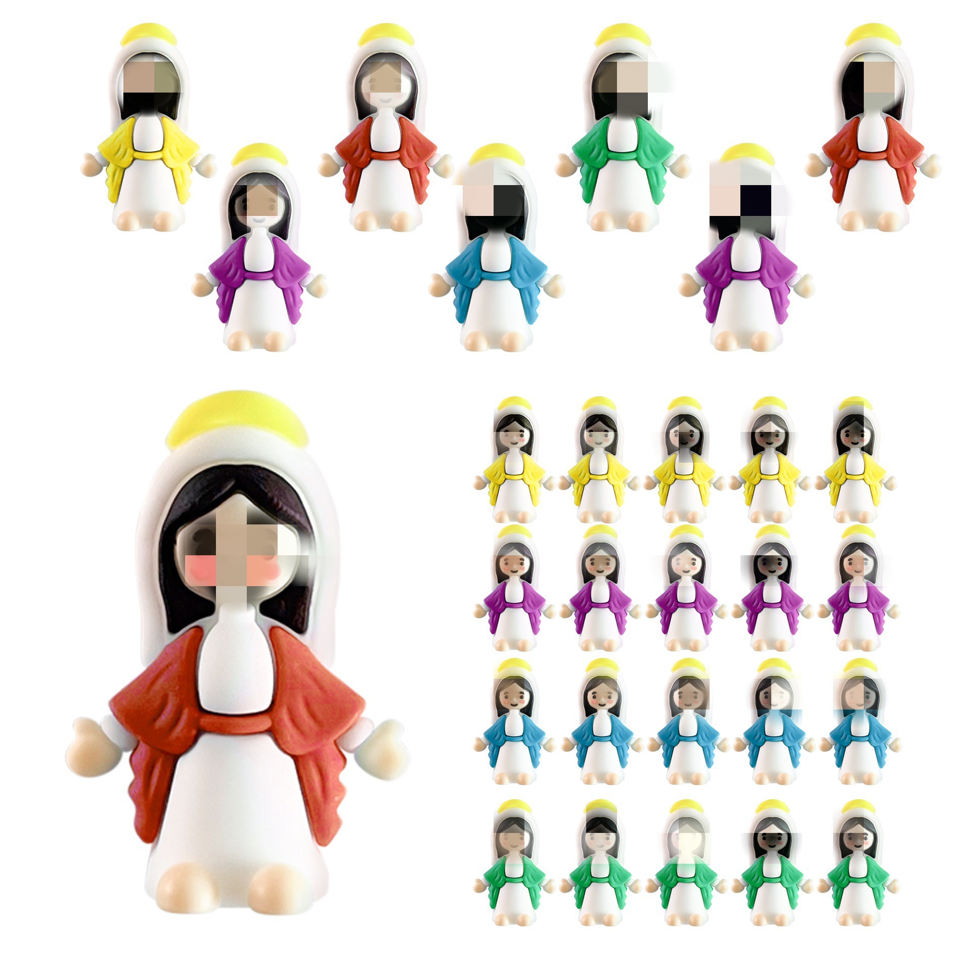 2025 Easter Pvc New Modern Decoration Easter Egg Doll Desktop Ornament Villain Cute Cartoon Holiday