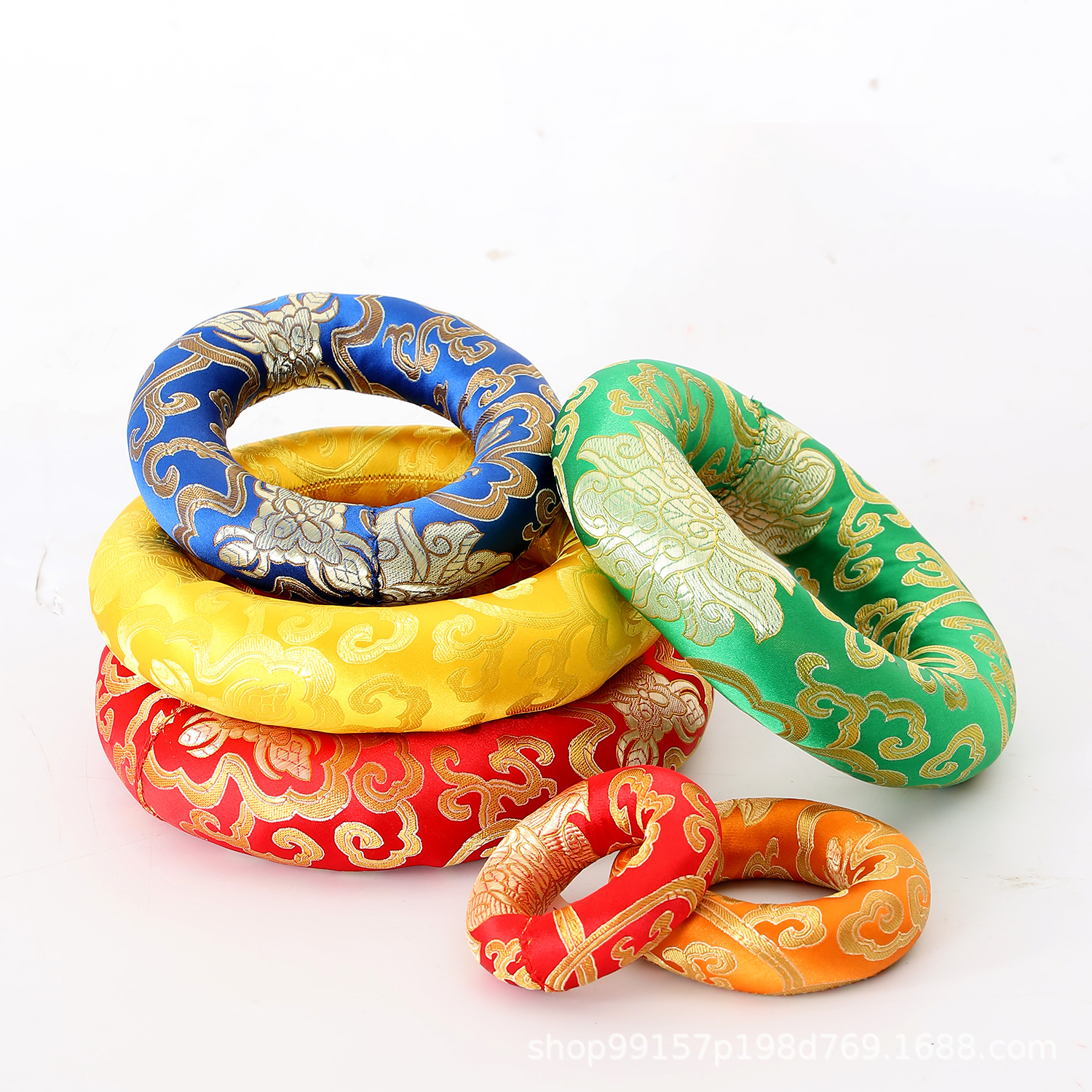 Nepalese Hand-Sewn Buddha Sound Bowl Mat, Singing Bowl Mat, Copper Chime Mat, Leather Stick, Buddha Sound Bowl, Full Moon Bowl Accessories