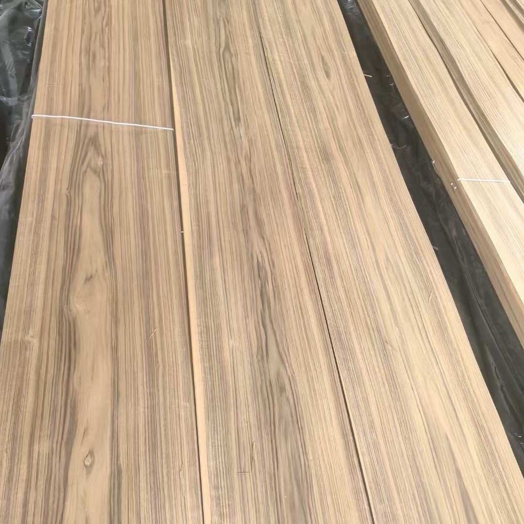 Teak Veneer Pattern Half-Flower Door Panel Decorative Panel Wall Panel Furniture Veneer Whole House Covered with Solid Wood Lines