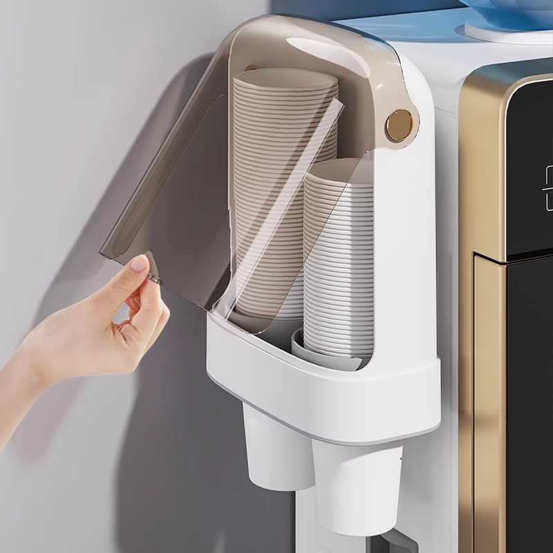 Disposable Cup Taker Household Wall-mounted Paper Cup Taker Rack Dust-proof Punch-free Cup Storage Rack