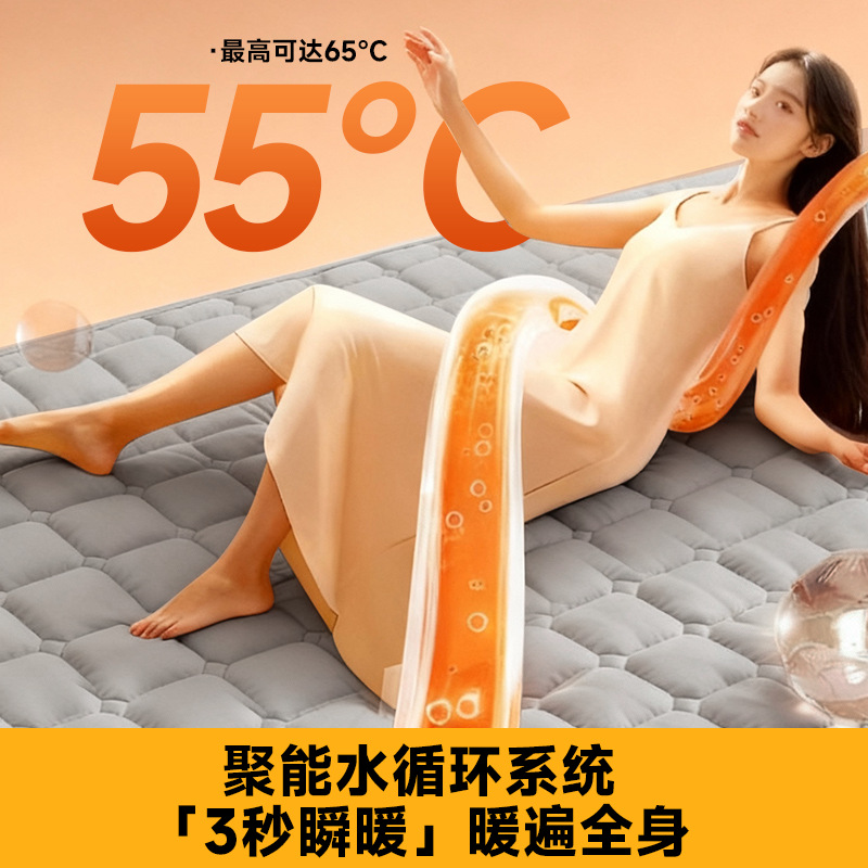 Chigo Water Heating Blanket 2025 New Model for Home Use, Dual Control Electric Blanket for Two People, Single Dormitory Water Circulation Electric Mattress Wholesale
