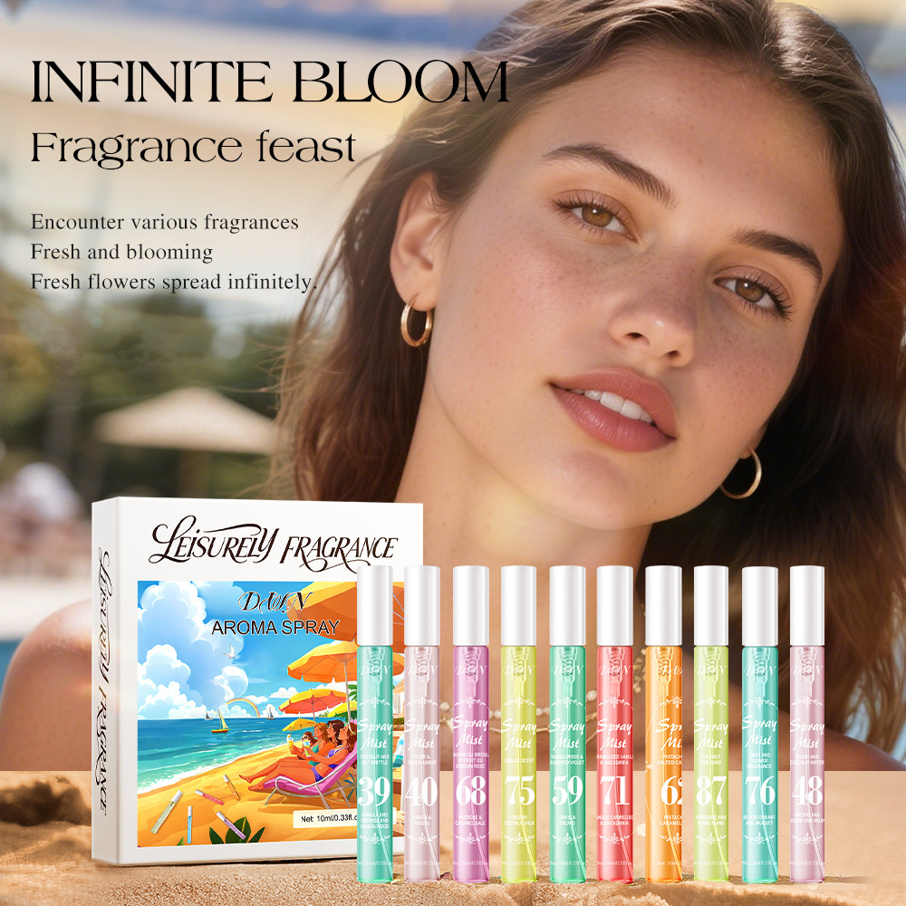 Cross-Border Perfume Brazilian Alcohol-Free Digital Book Set 10ml Hair and Body Fragrance Spray with Long-Lasting Fragrance