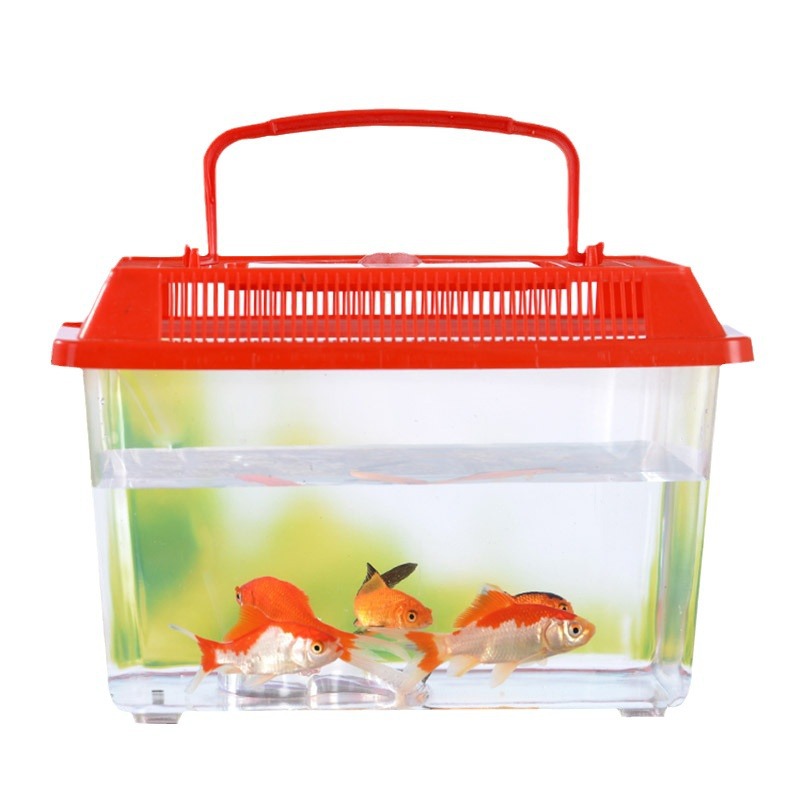 Transparent plastic large, medium and small size fish tank goldfish tank turtle tank pet box turtle box transport cassette table