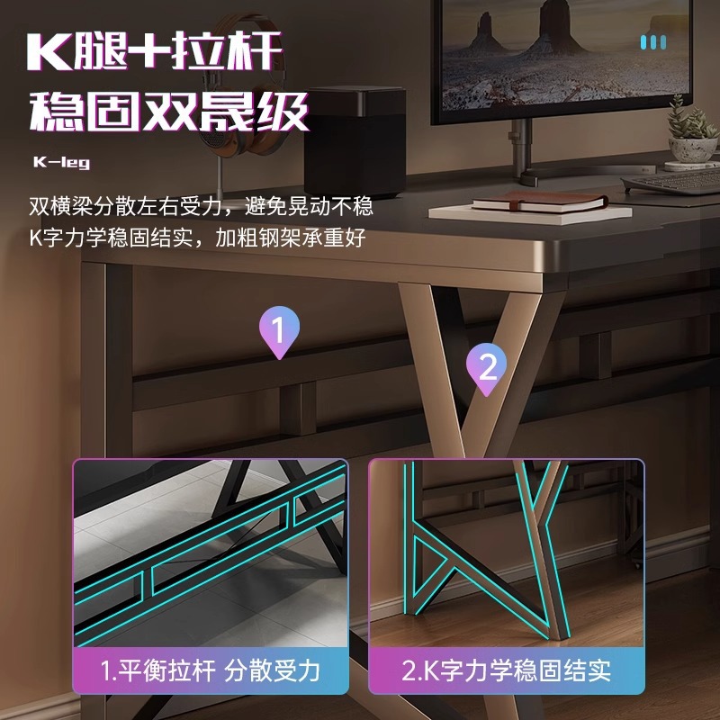 Computer Desk Desktop Double E-sports Table Household Desk Bedroom Writing Table Couple Side-by-side Workbench Desk