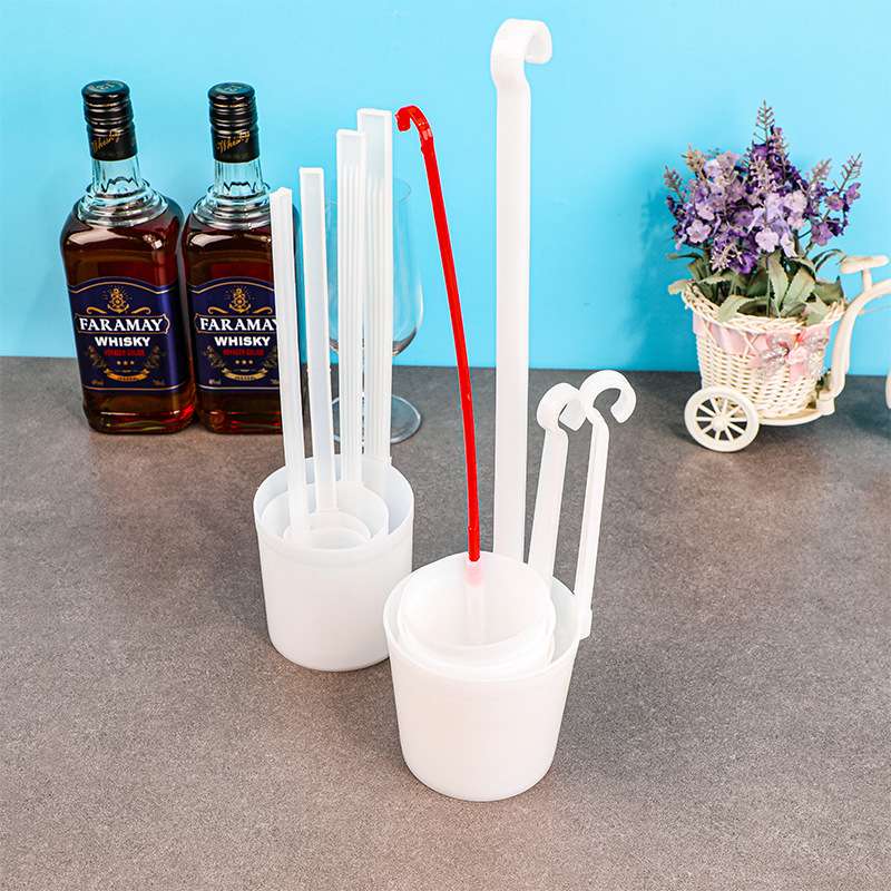 White Wine Raise Drink Beater Household Small Size Scoop Water Scoop Wine Funnel Water Wine Scoop Long Handle Plastic Wine Hanger