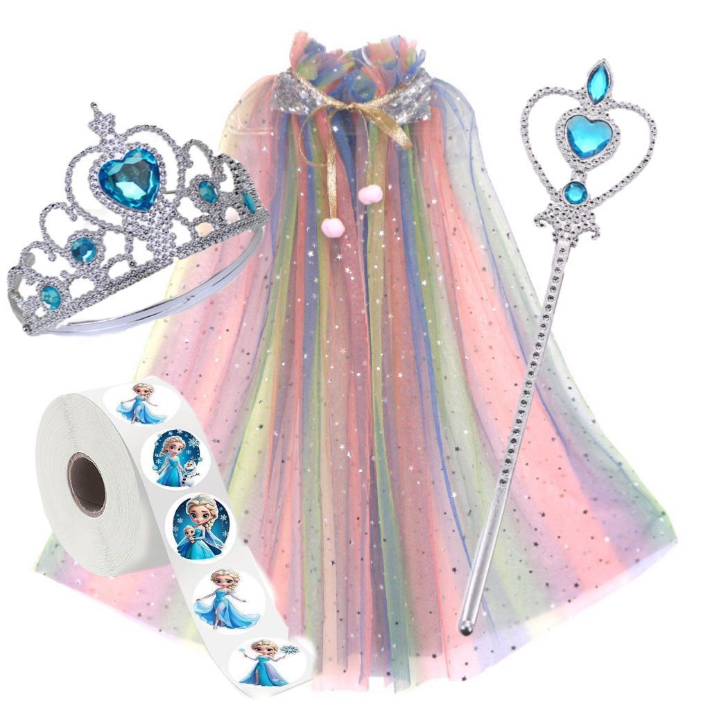 Frozen Veil Elsa Elsa Cloak Princess Shawl Sophia Cloak Girls Halloween Children's Dress up