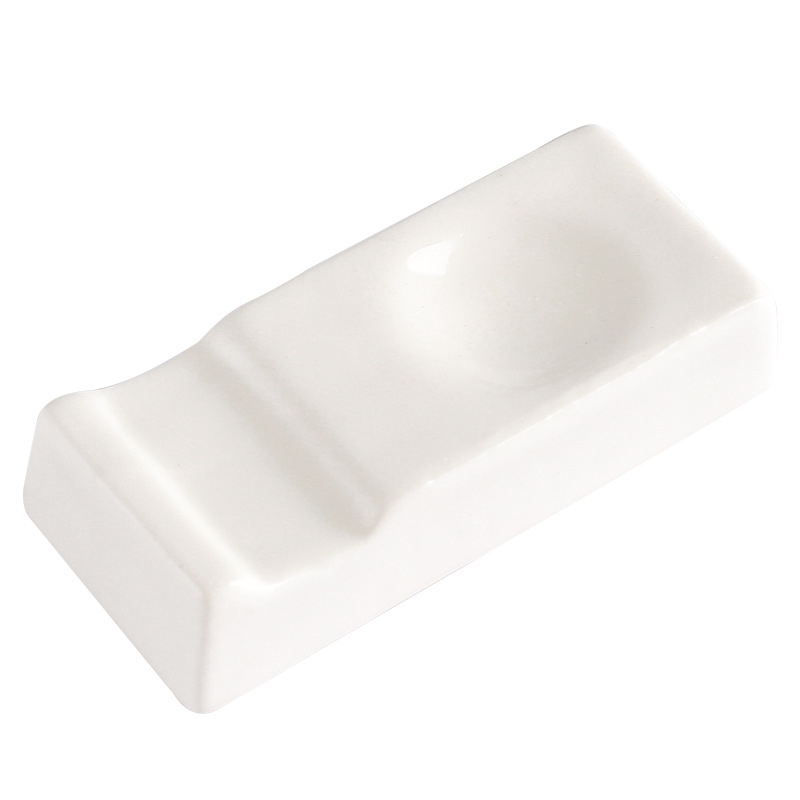 Wholesale pure white ceramic chopsticks holder dual-use chopsticks holder multi-purpose chopsticks pillow spoon holder spoon chopsticks holder hotel Table tableware