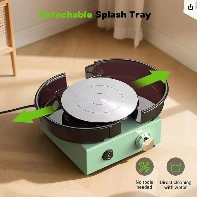 Mini Pottery Spinning Wheel Tiktok Version Fingertip Adult and Children DIY Pottery Spinning Wheel Pottery Teaching Equipment