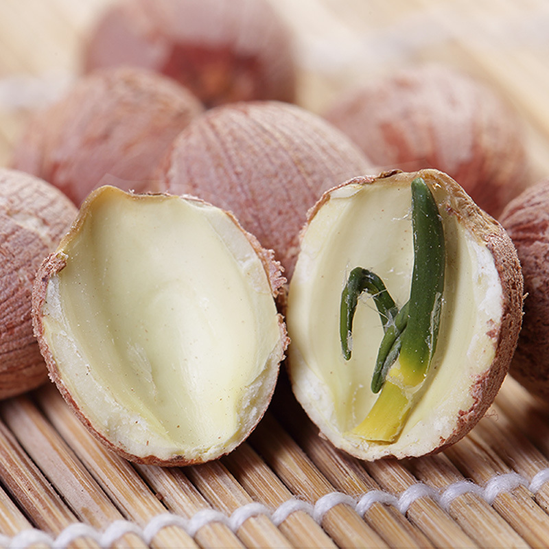 Large Cored Red Lotus Seeds Cored Red Lotus Seeds 500g Diameter 12.5mm Wholesale Sulfur-Free Xiangtan Lotus Seeds Dry Goods