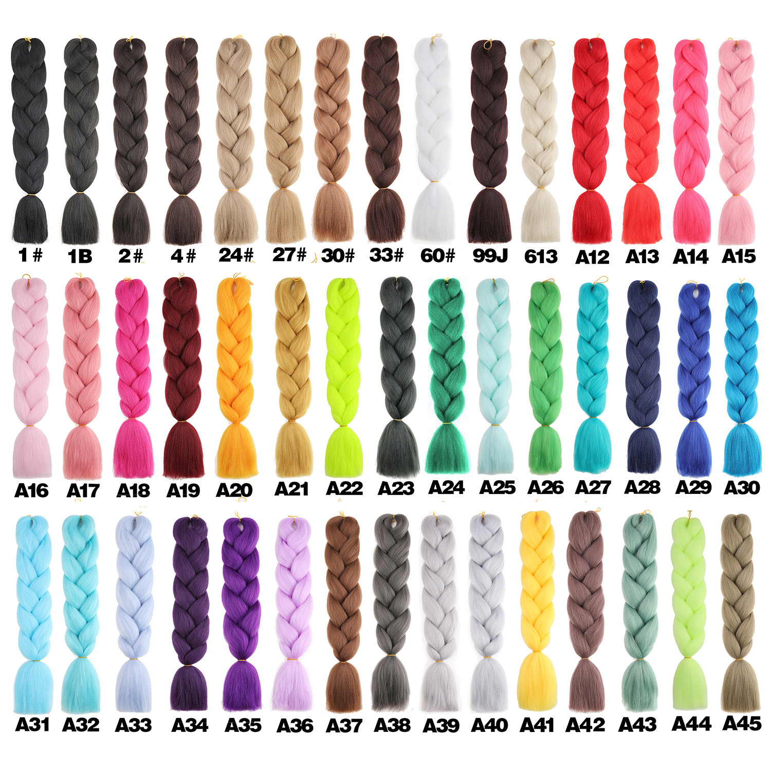 African Big Braids Monochrome Braided Wig Jumbo Braid Hair High Temperature Silk Dreadlocks Factory