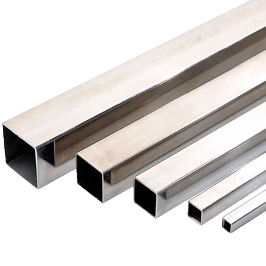 304 Stainless Steel Square Tube Household Guardrail Handle Ceiling Hollow Round Tube Anti-Theft Mesh Pipe Decorative Square Steel Strip