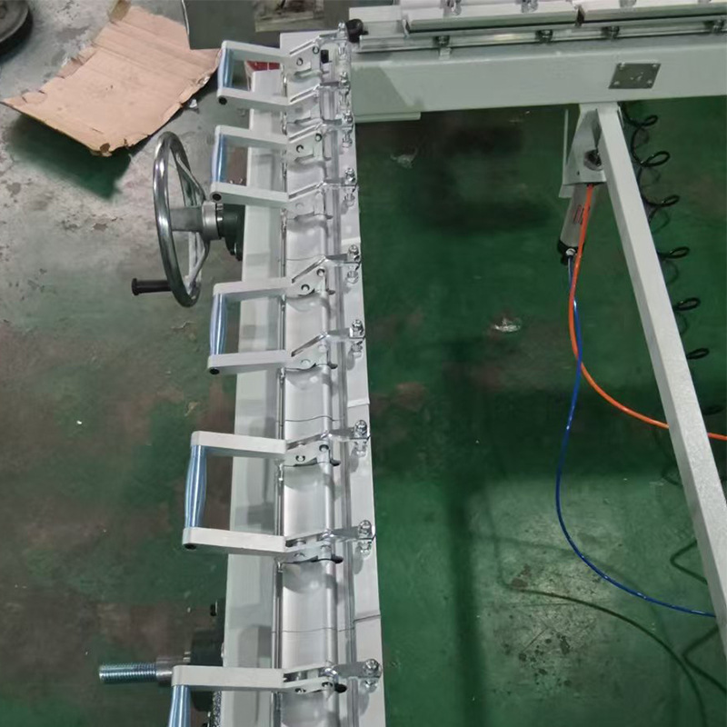 Pneumatic universal screen stretching machine rocker type automatic mechanical screen plate stretching machine screen clamping screen stretching machine