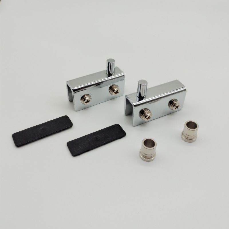 The upper and lower hinges of the glass door can clip 8mm chrome-plated cabinet door shaft glass door shaft