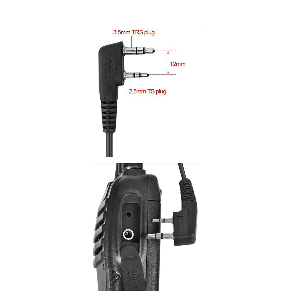Walkie-Talkie air duct headset K head universal imitation Guotong air Guide suitable for Jianwu baofeng TYT Puxing foreign trade