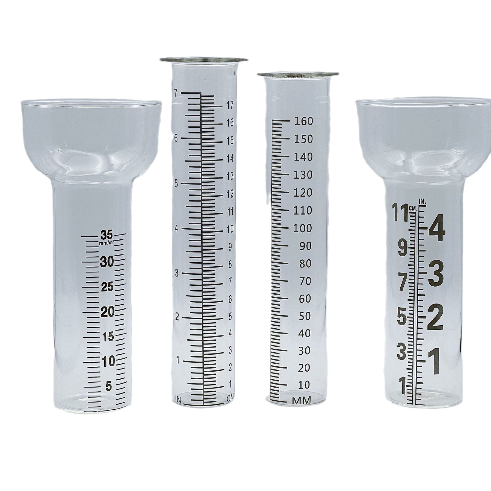 Cross-border environmental protection new flashlight high borosilicate glass rain gauge test tube glass scratch-resistant wear-resistant measuring cup scale