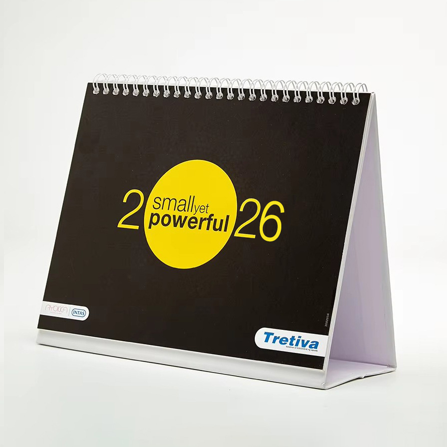 Source Manufacturer 2026 Desk Calendar Printing Enterprise Business Advertising Calendar Batch Printing on Demand Hot Stamping Printable Logo