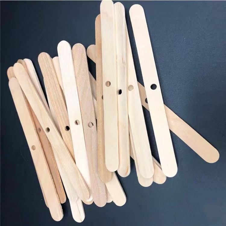 Aromatherapy Candle Holder Wooden Candle Wick 4mm Single Hole DIY Candle Making Tool 114 × 10 × 2mm
