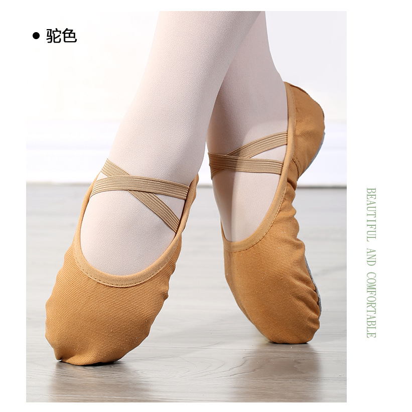 Dance shoes lace-free elastic female children's soft bottom exercise shoes indoor body yoga cat claw dancing shoes wholesale