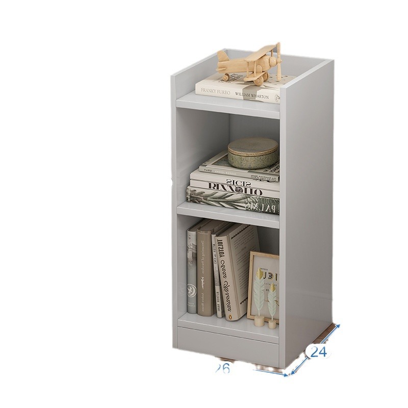 Bookshelf Rack Floor-Standing Simple Household Multi-Layer Living Room Cabinet Storage Cabinet Narrow Slit Small Bookcase Against the Wall