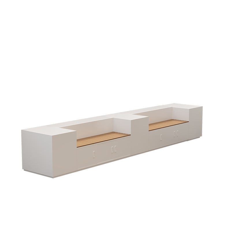 Outdoor Balcony Terrace Stainless Steel Galvanized Plate Flower Box Sitting Stool Solar Luminous Leisure Seat Rectangular Flower Box