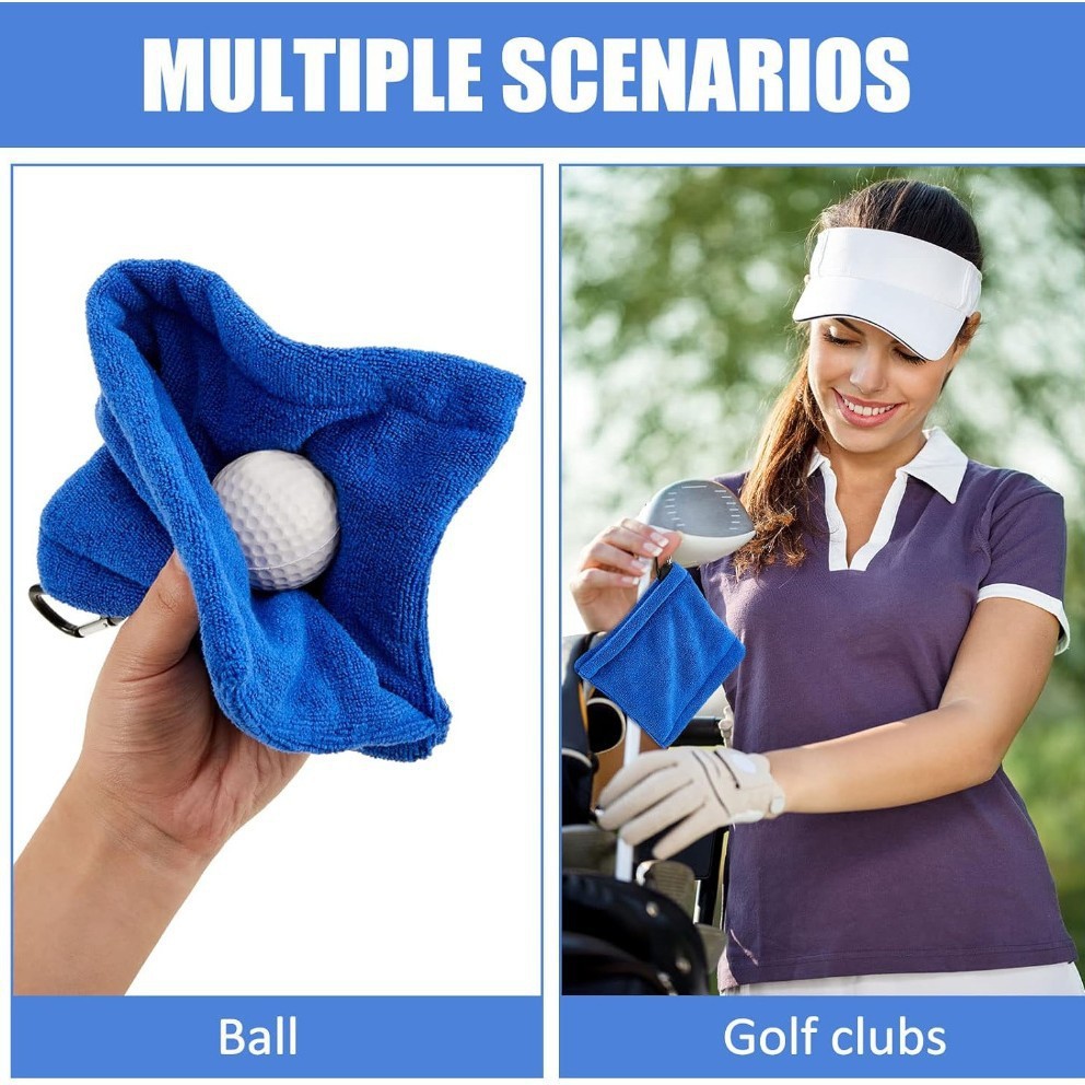 Amazon wish Dunhuang hot sale promotion golf supplies wipe club golf accessories outdoor towel