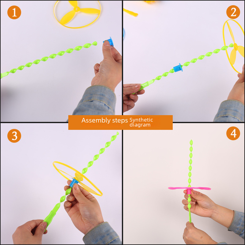 28cm Flying Fairy Bamboo Dragonfly Baby Toy Hand Push UFO Frisbee 80 s Children's Nostalgic Classic Toys