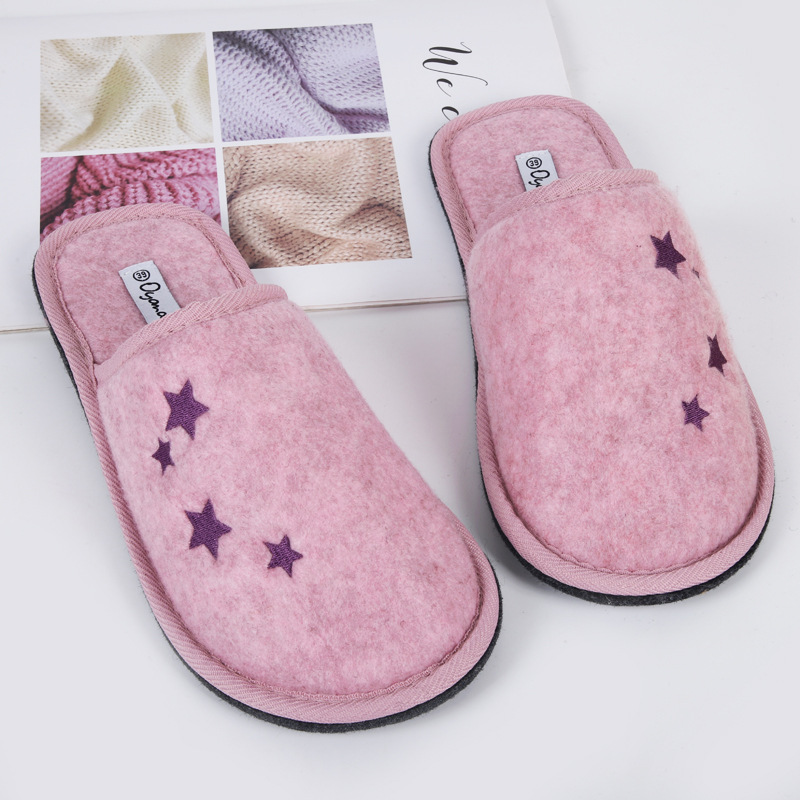 Фабрика-источник производит и экспортирует европейские войлочные тапочки, нескользящие, теплые, домашние хлопковые тапочки