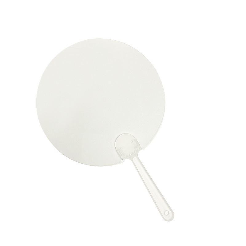 Transparent blank fan Children diy handmade plastic portable hand fan Creative Group fan graffiti advertising fan wholesale