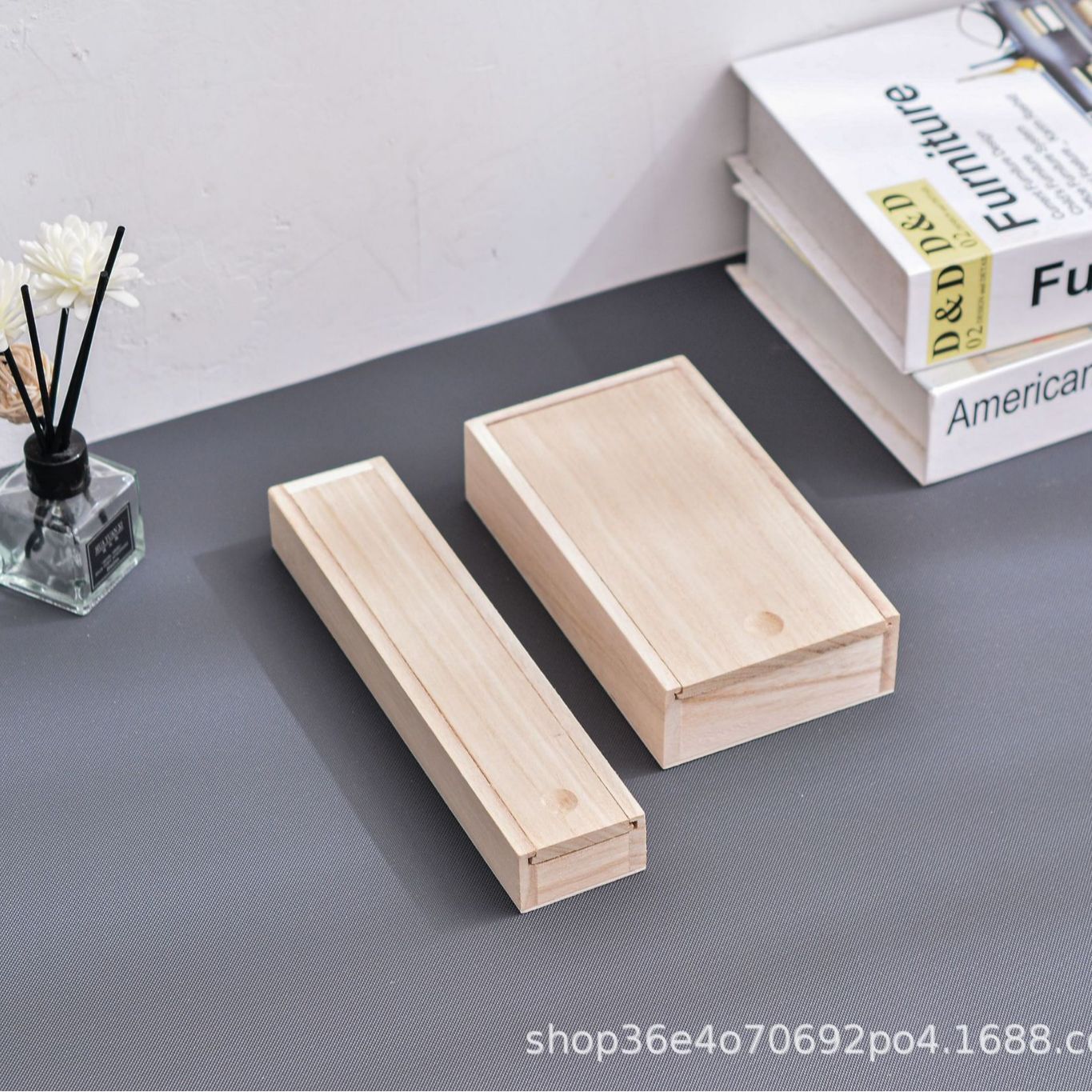 Modern Minimalist Style Desktop Storage Wooden Box Pull-Out Multi-Purpose Wooden Pull-Out Storage Box Pull-Out Wooden Box