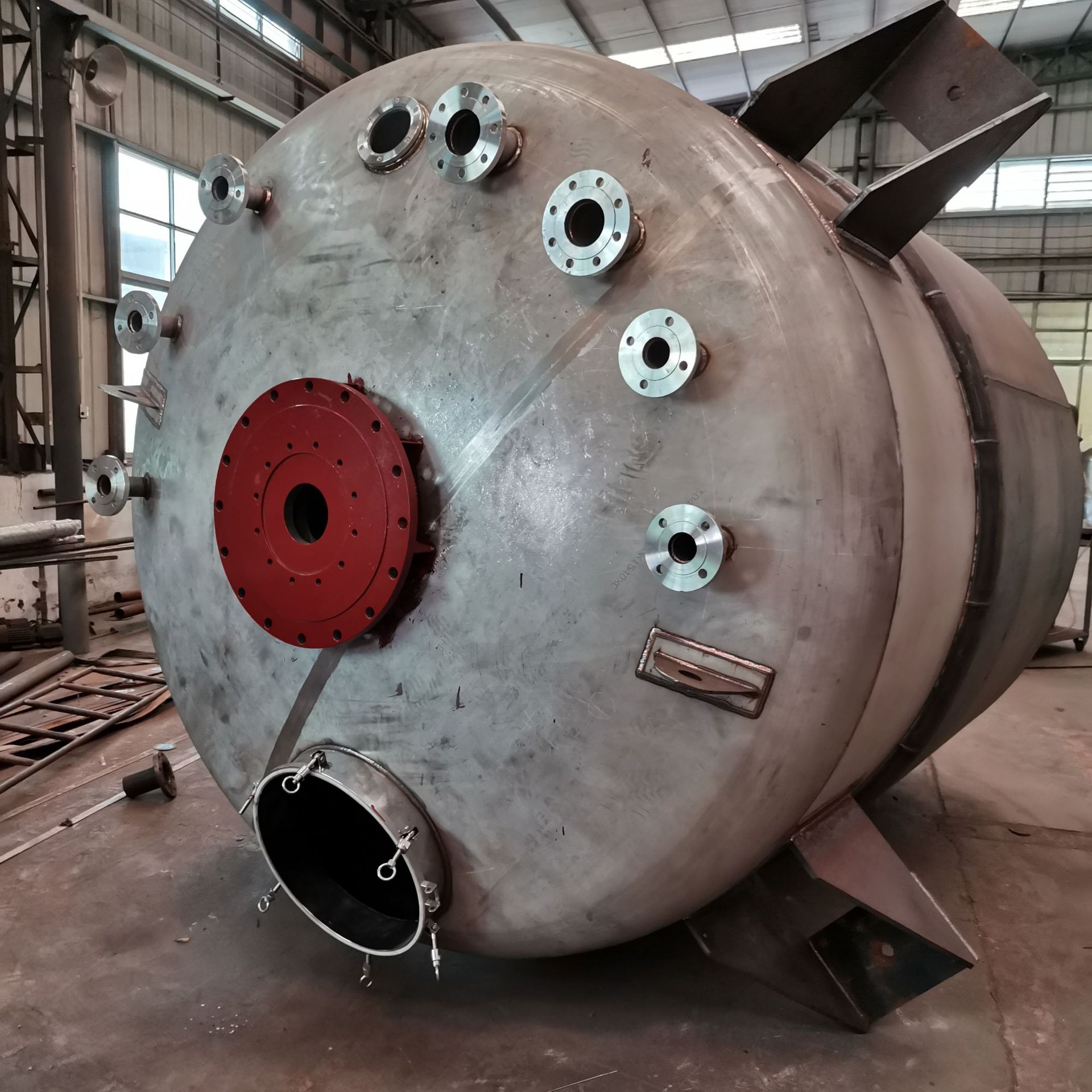 [Stainless Steel Reactor] Mixing Tank Coil Heating Emulsification Homogeneous Dispersion Automatic Equipment Processing Custom Factory