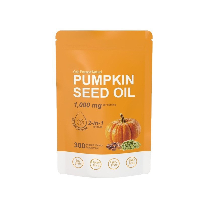 Ready Stock Cross-Border Hot-Selling 300 Capsules of Orange Pumpkin Seed Oil Soft Capsules Pumpkin Seed Oil