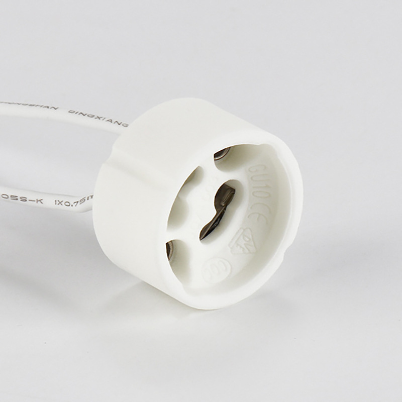 Factory Direct Sales Spot Gu10 Lamp Holder Ceramic Aging Lamp Holder Halogen Lamp Line 15cm Lamp Holder Lighting Accessories