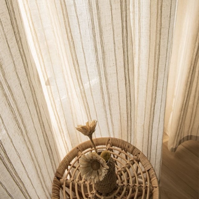 Curtains, Window Screens, Linen Gauze Curtains for Living Room and Bedroom, Light-Transmitting but Not See-Through, Full Roll of Linen Gauze Fabric, Wholesale from Shaoxing