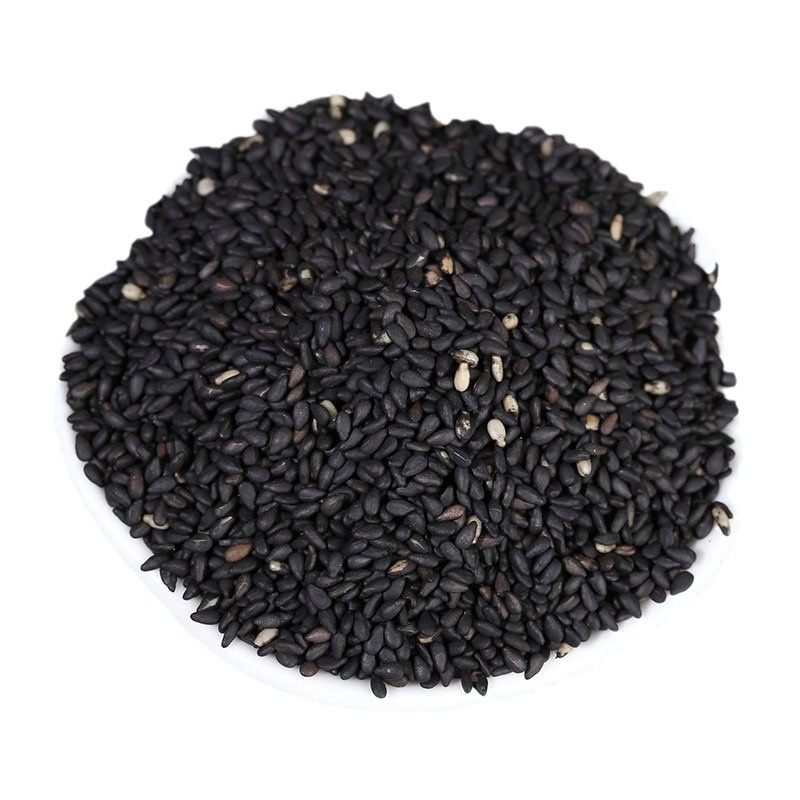 Wholesale fried black sesame freshly ground soybean milk powder black sesame cake sesame ball raw material cooked 5 star black sesame batch bag