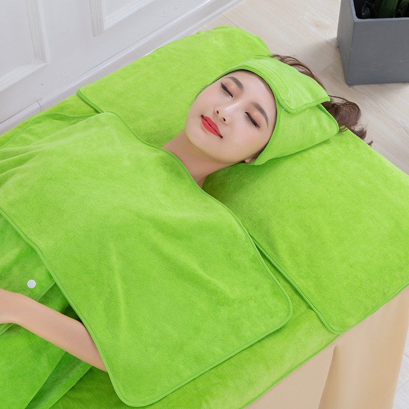 Красивое полотенце, специальный трехпредметный набор для салона красоты, сумка для ухода за кожей, тюрбан, полотенце для груди, полотенце для подушки, безворсовый логотип