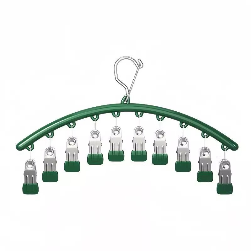 Socks Drying Rack 10 Clip Drying Rack Dip Plastic Socks Clip Household Clothes Hanging Balcony Multifunctional Drying Socks Underwear Artifact