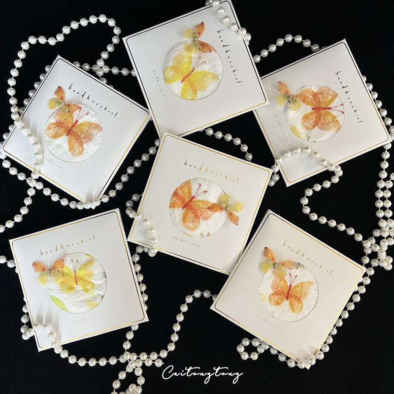 Оригинальное нишевое трехмерное полотенце с бабочкой коралловый флис свадебный подарок мейчен мейе подарок на открытие креативное полотенце