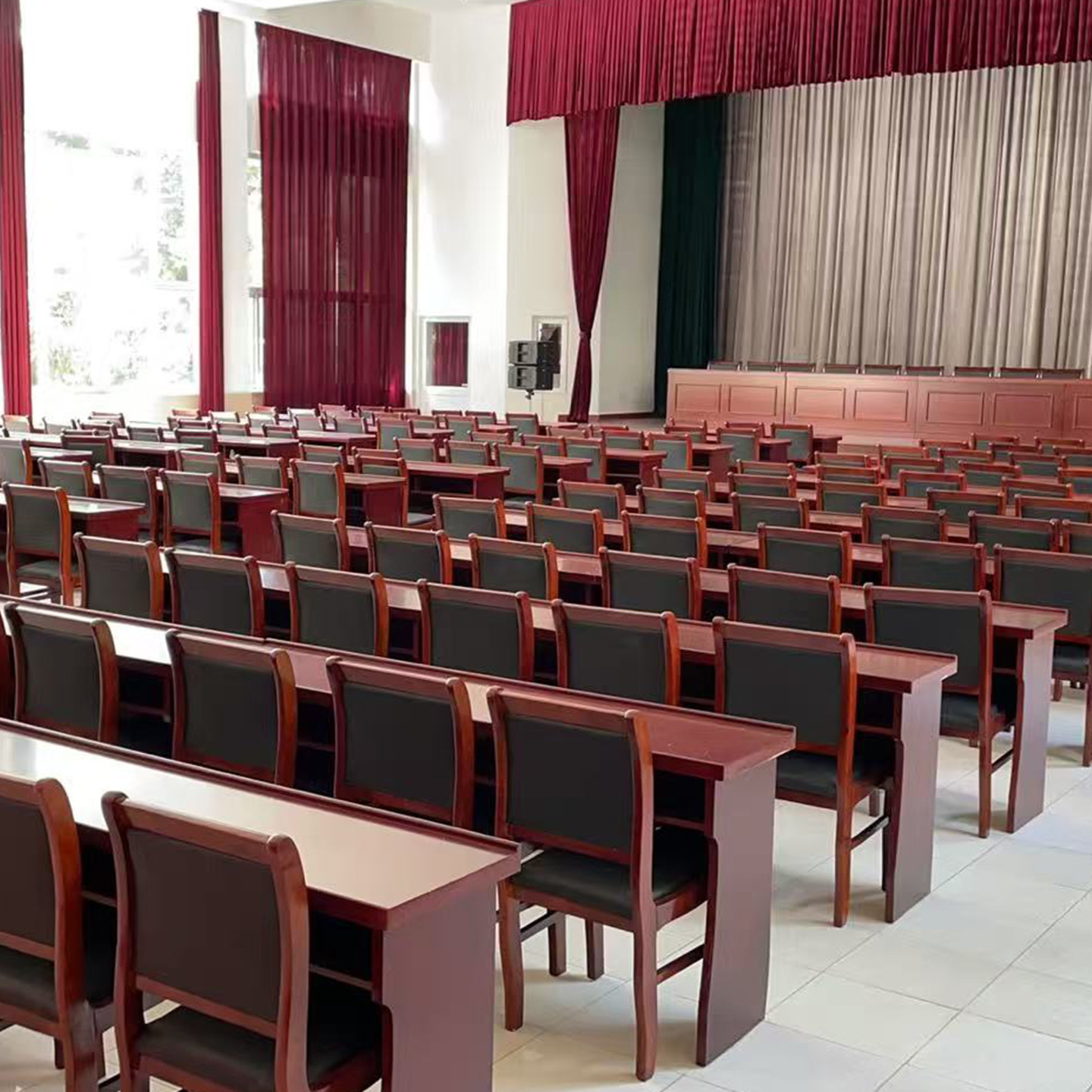 Double Conference Table Office Bar Table Office Training Table 1.2m Bar Table Painted Solid Wood Leather Long Table Conference Room