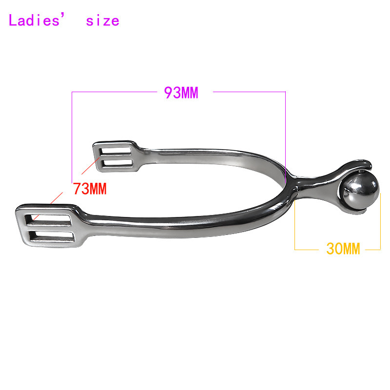 Stainless Steel British Spurs Equestrian Supplies with Small Rolling Balls at the Tail That Do Not Hurt Horses [Sp6110]