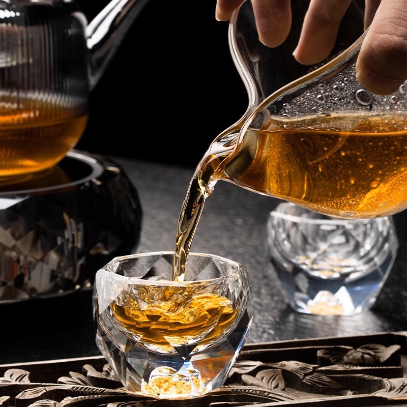 Large-Capacity Handmade Thickened Anti-Scald Creative Tea Divider Japanese Kung Fu Tea Ceremony Bubble Glass Fair Cup