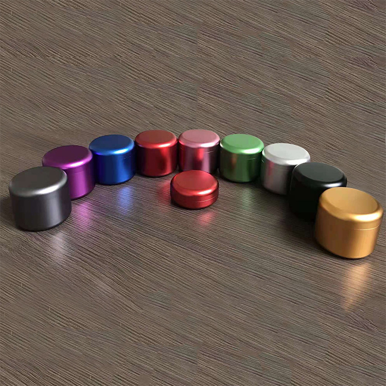 Sealed storage tank aluminum alloy diameter 55mm * 24mm metal storage tank smoking accessories