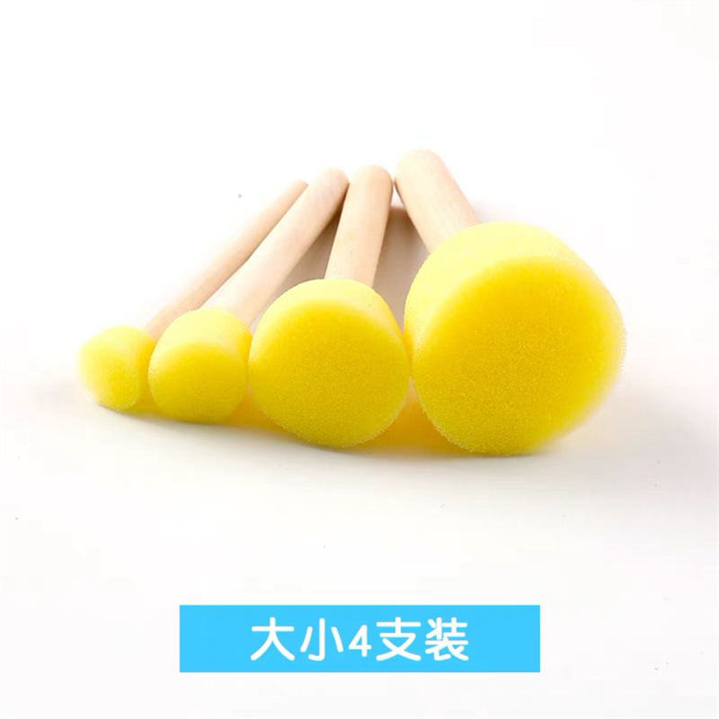 Children's Art Painting Mushroom Head Sponge Seal Kindergarten Painting Rubbing Stick Tool Graffiti Material