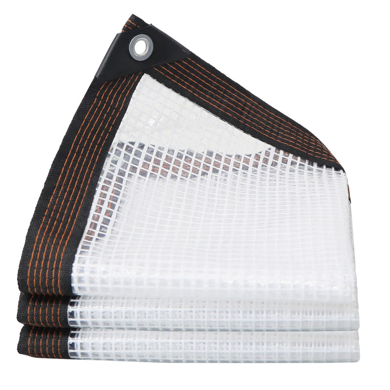 Cross-Border Rainproof Cloth, Light-Transmitting Greenhouse Insulation Plastic Cloth, Balcony Thickened Waterproof Cloth, Edge Mesh Transparent Rainproof Cloth