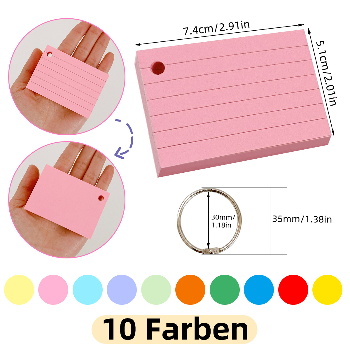 A8 index card Note Book 7.4 * 5.1cm horizontal line word card portable English memorizing word book