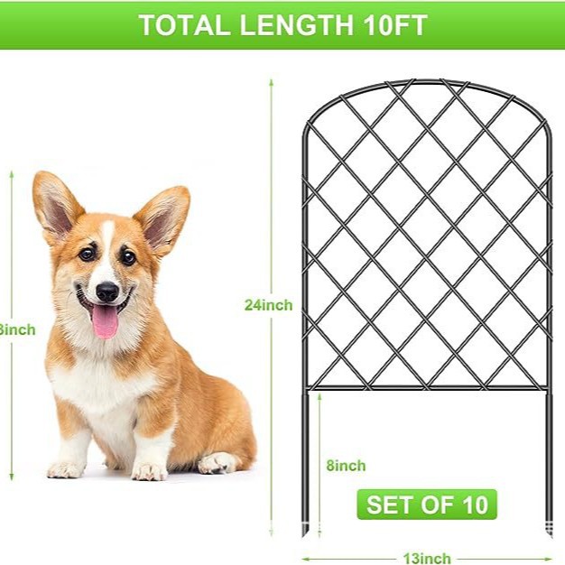 in stock Cross Border Amazon Garden Fence Wrought Iron Pet Courtyard Flower Rack Demolition Outdoor Arch Fence