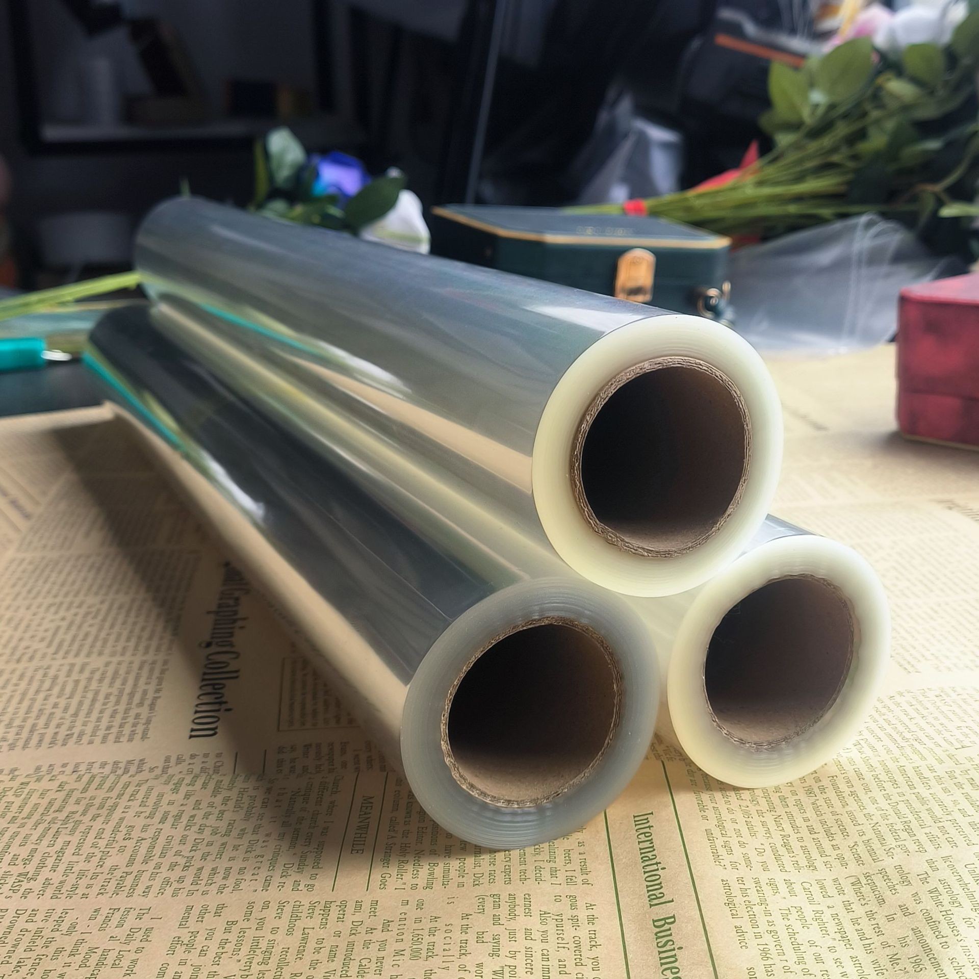 Opp Cellophane Roll Wholesale 4.7 Silk Waterproof and Dustproof Fruit Basket Fully Transparent Packaging Roll Film Flower Wrapping Paper